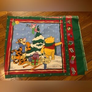 Winnie the Pooh Christmas holiday fabric for crafting pillows new
